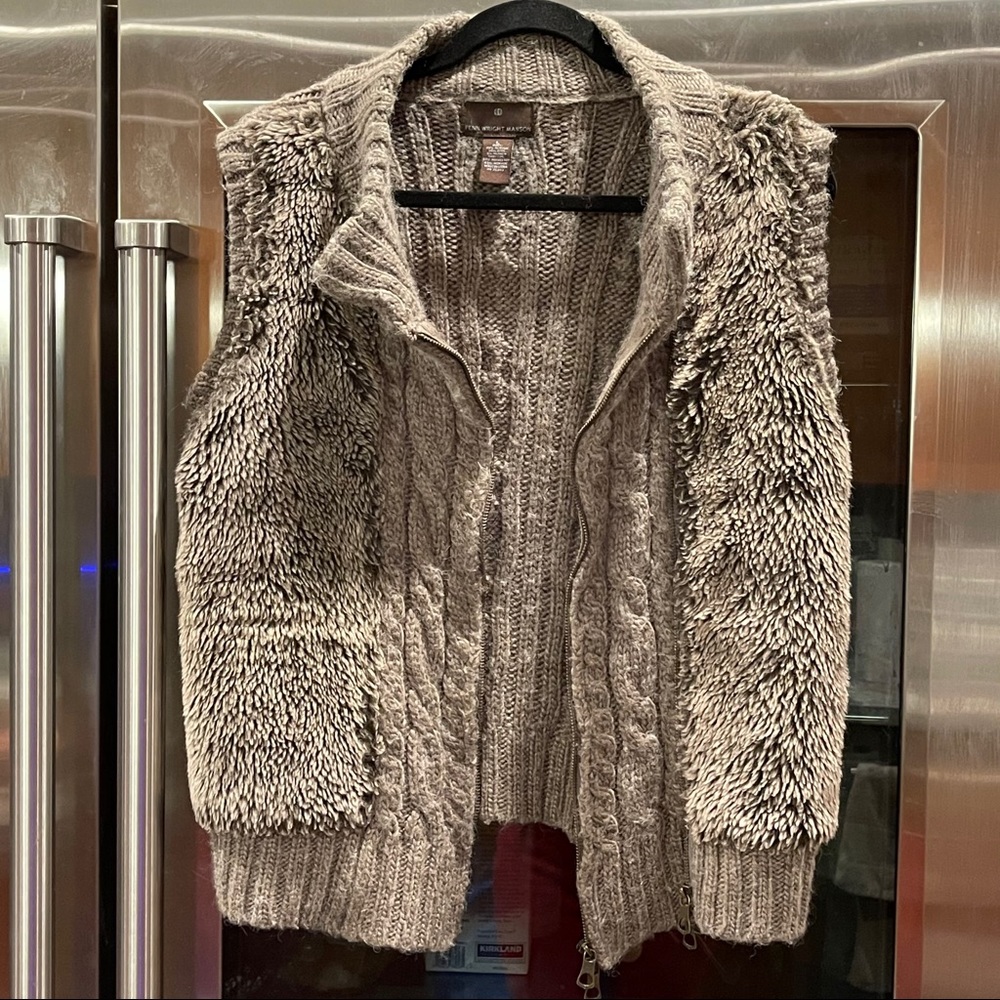 Anthropology Fenn Wright Manson Faux Fur Vest Sz L